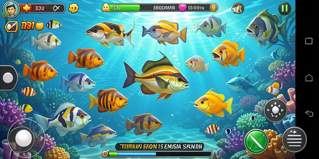 Screenshot gameplay 33L menampilkan aksi tembak ikan yang seru.