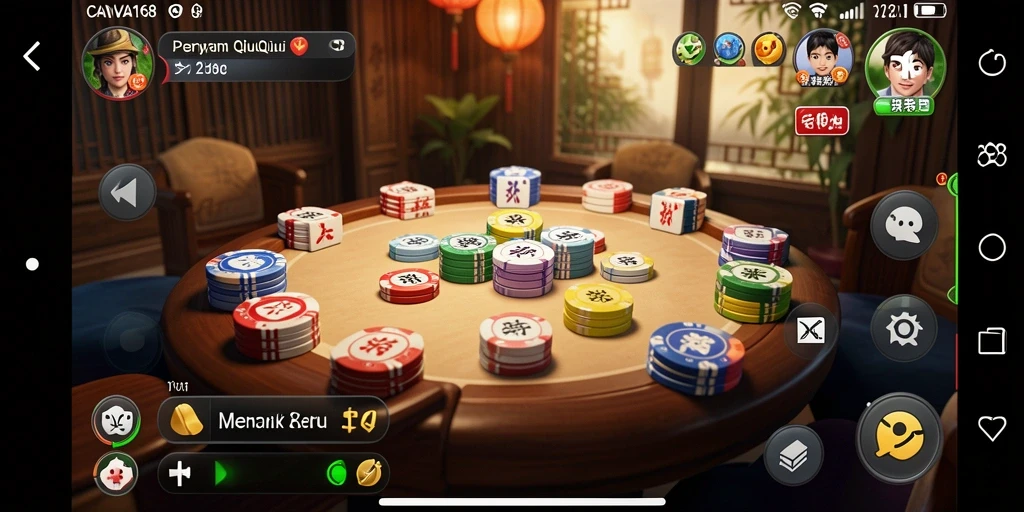 Tampilan gameplay QiuQiu yang seru dan menarik di CANVA168.