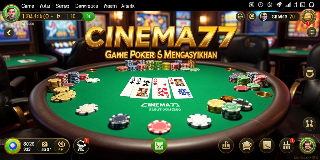 Tampilan gameplay seru dan menarik dari CINEMA77 yang memikat pemain poker.