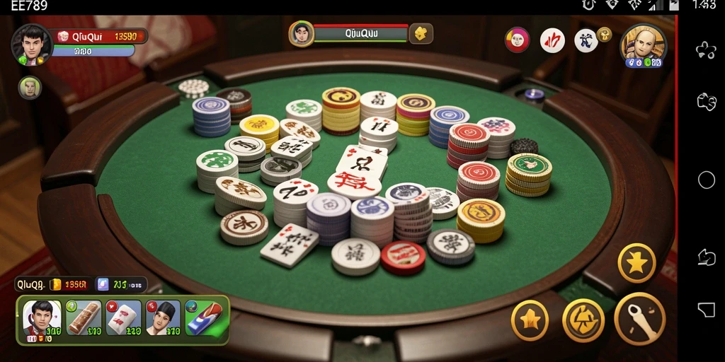 Tampilan gameplay QiuQiu yang menarik dan penuh warna.