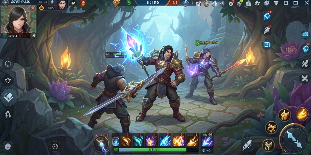 Tangkapan layar gameplay GOWINPLUS menampilkan petualangan mendebarkan di dunia MMORPG.
