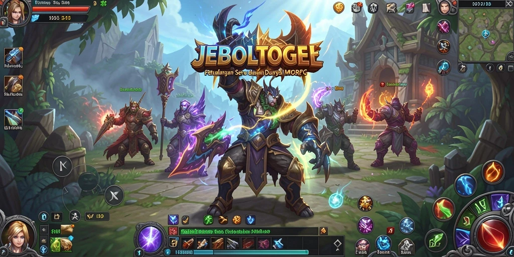 Screenshot JEBOLTOGEL menampilkan suasana petualangan seru dalam MMORPG.