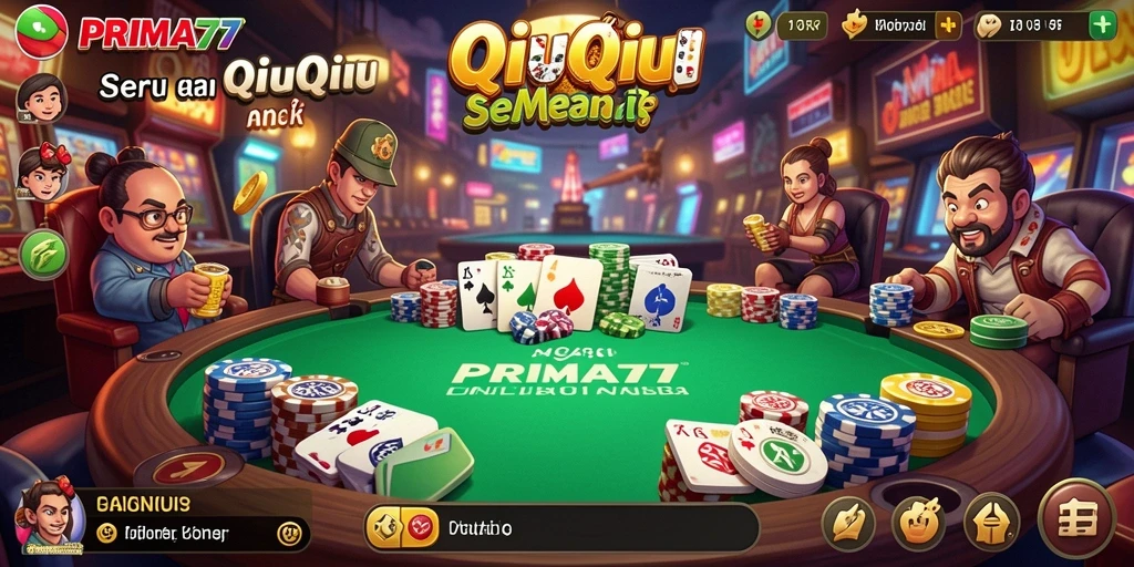 Screenshot gameplay PRIMA77 yang menunjukkan aksi QiuQiu yang mendebarkan.