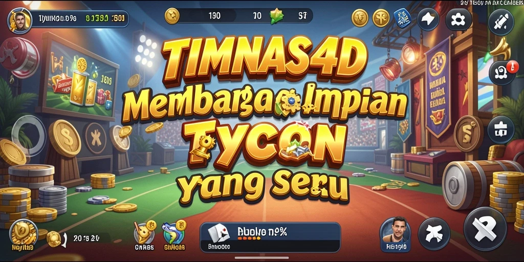 Screeshot utama TIMNAS4D menampilkan manajemen tim sepak bola yang realistis.