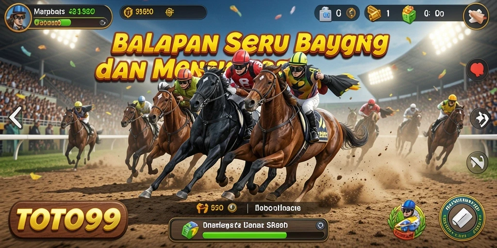 Tampilan gameplay seru saat balapan di TOTO99.