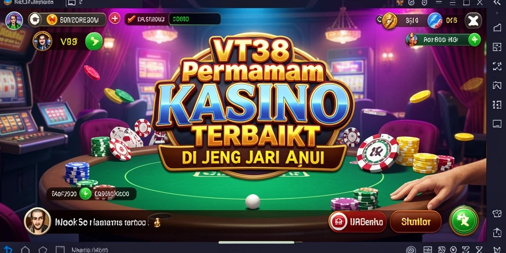 Tampilan antarmuka menarik dari gameplay Kasino VT38.