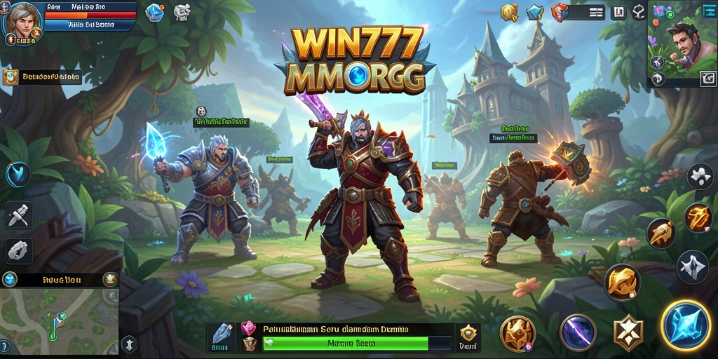 Tampilan gameplay seru WIN777 dengan aksi pertempuran yang mendebarkan.